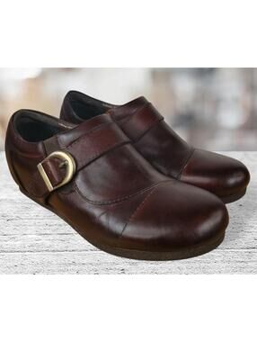 L'Artiste Spring Step Brown Leather Mary Jane Foot Size 7.‎ 5 Shoes